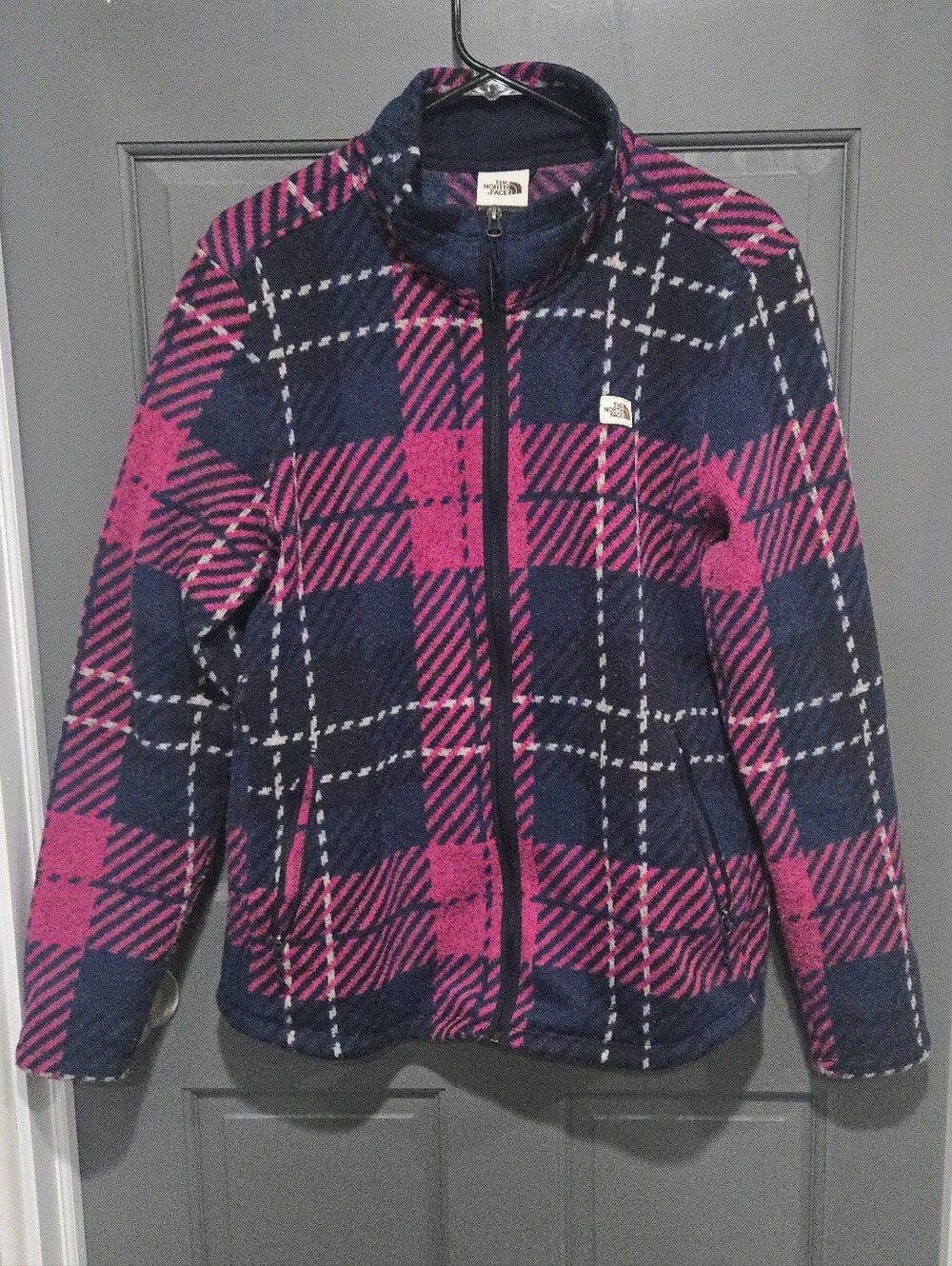 The North Face Plaid Zip Fleece Jacket